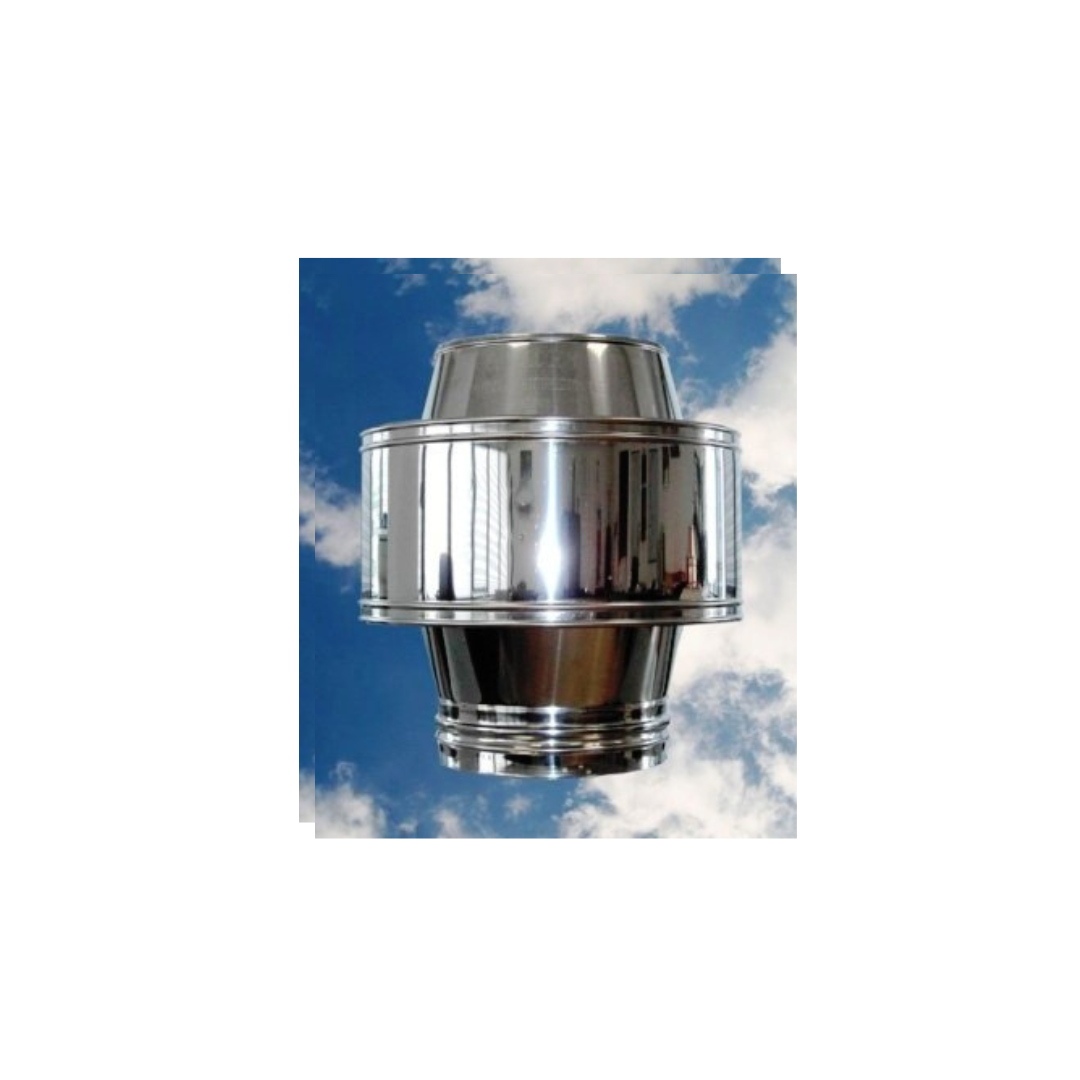BLINDOCOM comignolo aspirafumo in acciaio inox sk circolare, diametro 80mm - immagine 2