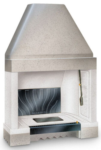 Camino Da Giardino In Metallo Con Griglia - Focolare Per Esterno, Con Vano Legna E Posacenere, 134 Cm