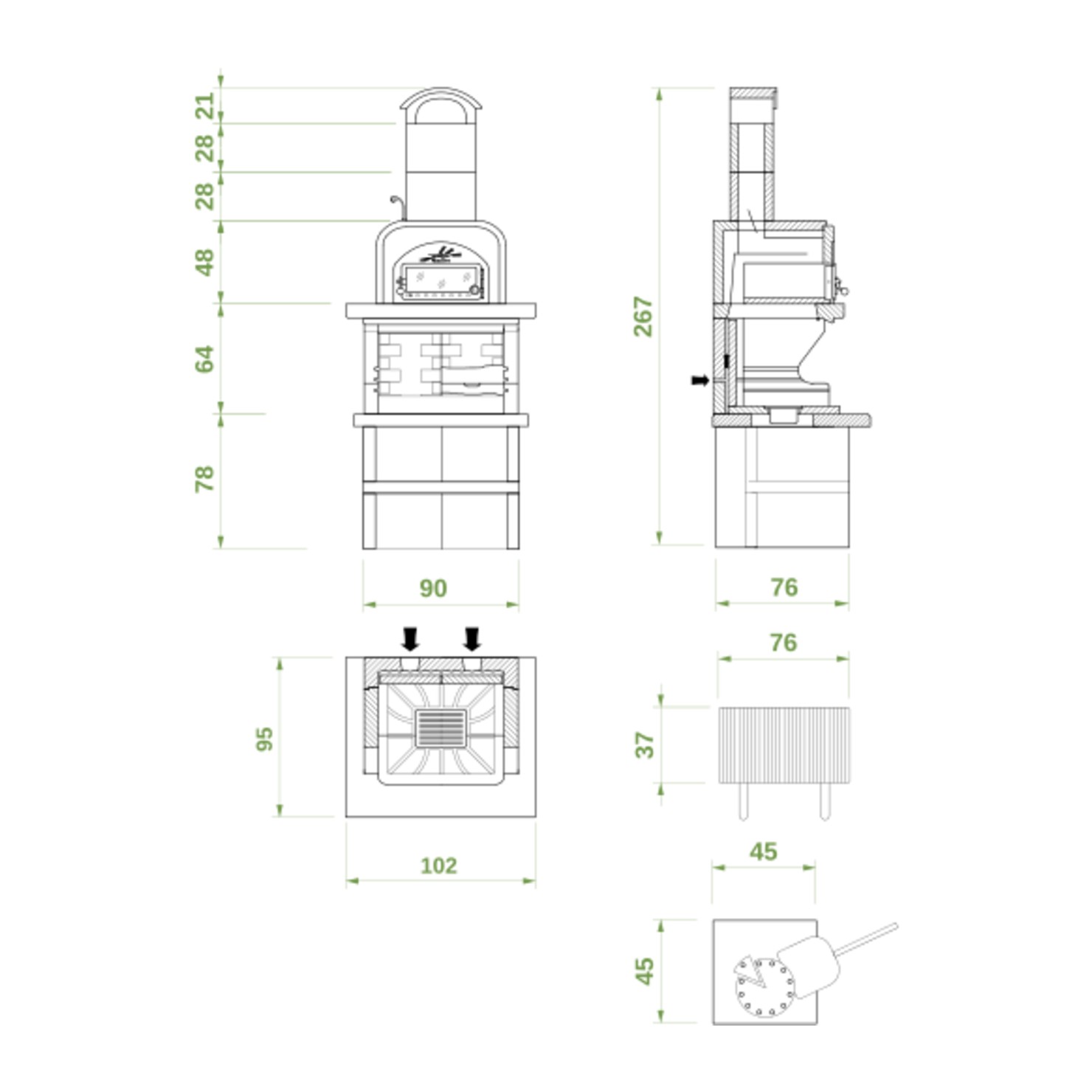 Capri - Barbecue in cemento con forno - immagine 3