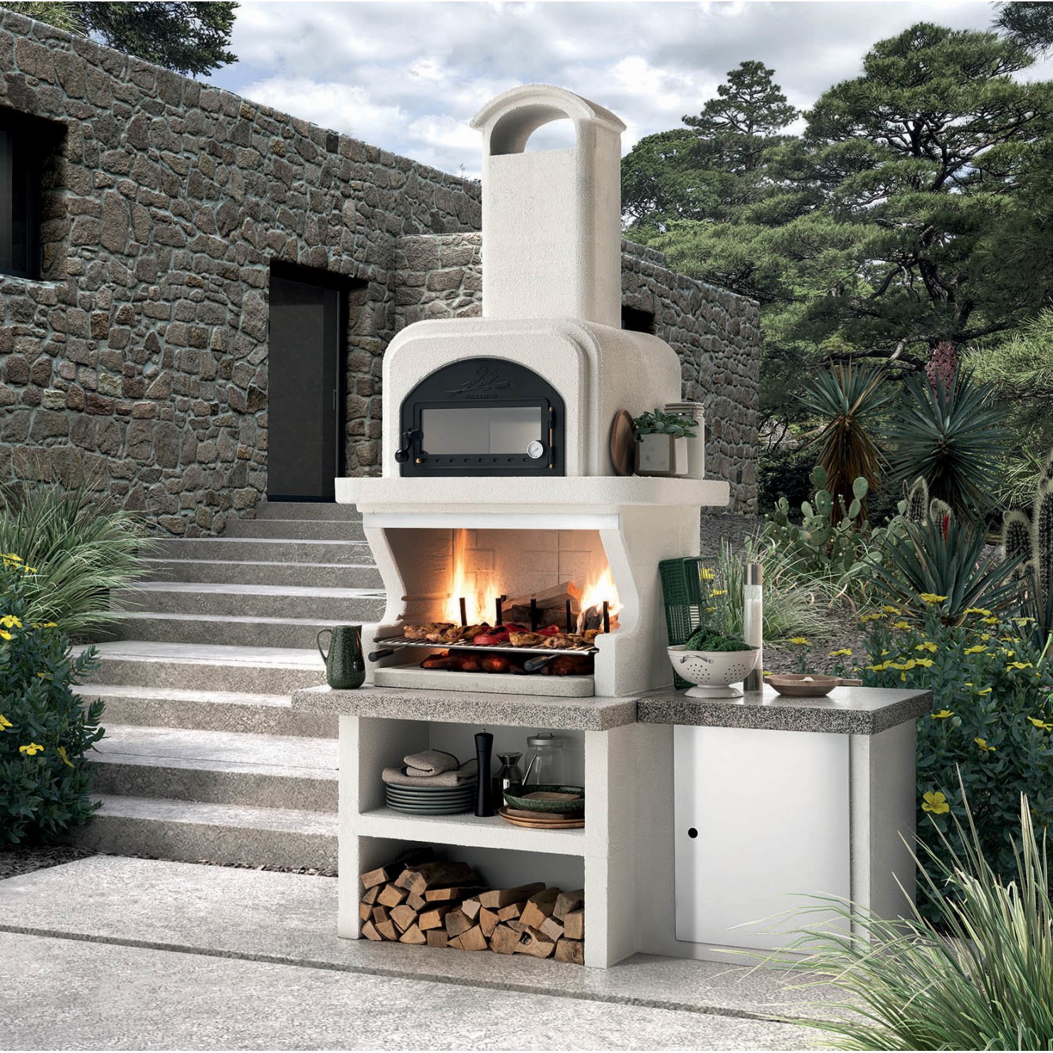 Capri - Barbecue in cemento con forno