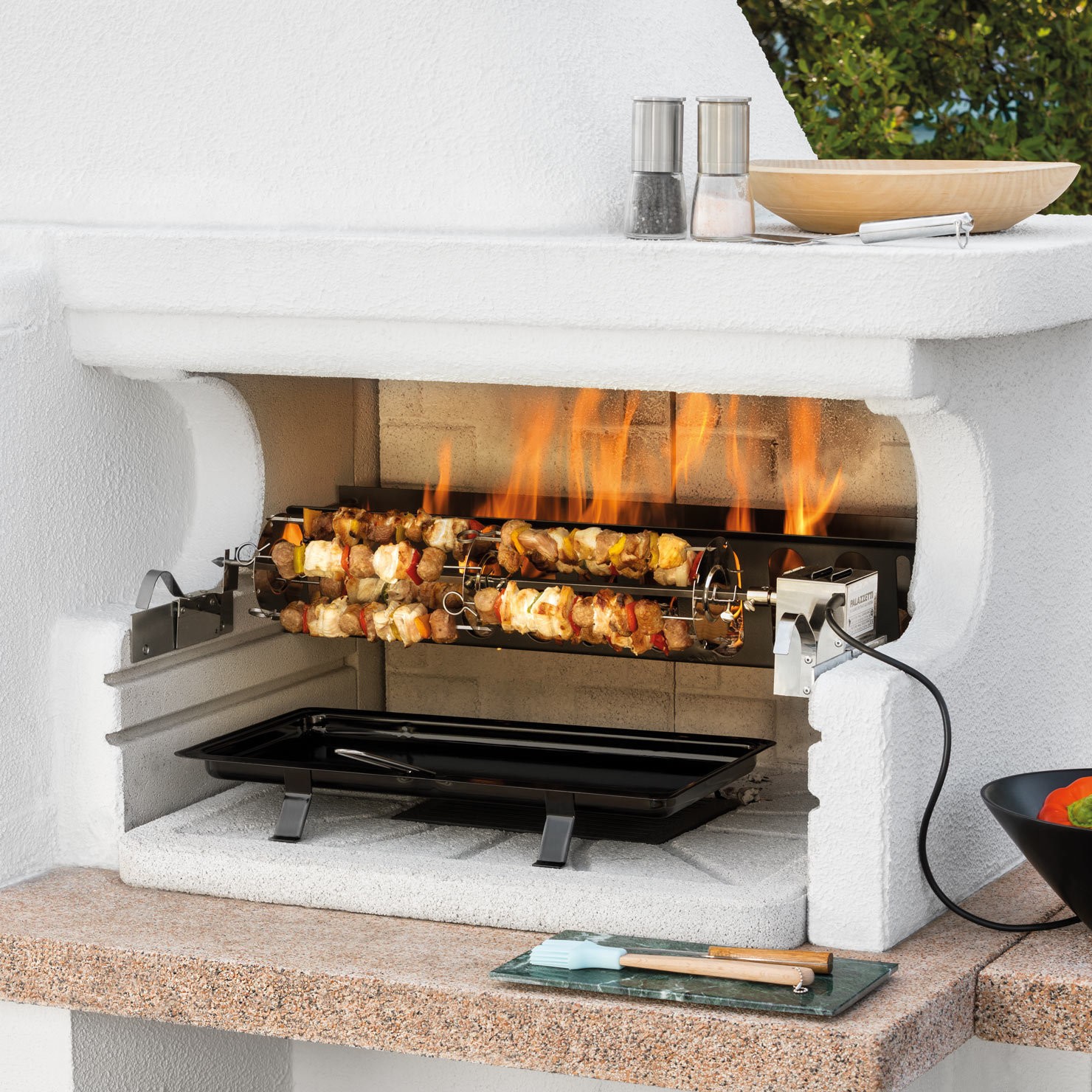 Barbecue In Cemento Portofino Con Forno | Per Esterno | Griglia E Forno Per Pizza | A Legna O Carbone - Foto 7