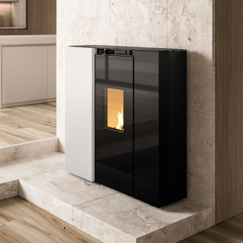 Termostufa a pellet salva spazio Palazzetti ecofire Tiffany 21kW