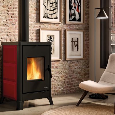 Dorotea Stufa a Legna Tradizionale 10Kw in Ghisa e Ceramica