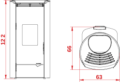 Ecofire Jackie Idro 20: Stufa a Pellet Idro Ventilata Ermetica - immagine 2