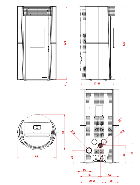 Stufa a Pellet Lilibet lilibet-tc-13kwTC 13 kW - immagine 3
